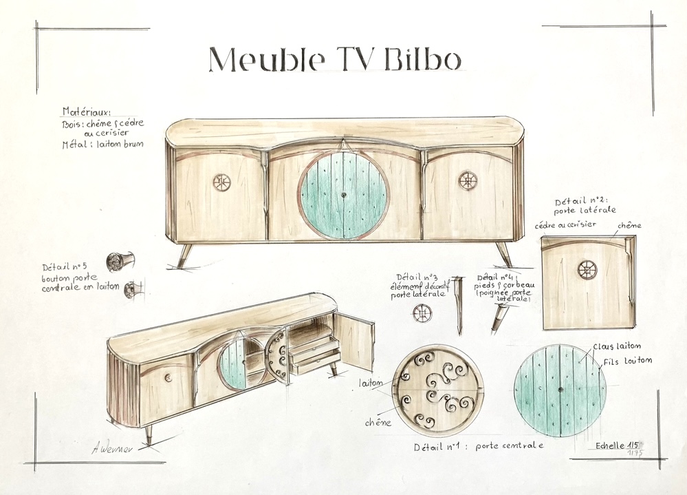 dessin-meuble Bilbo -Segneur des anneaux Design by Aga Werner